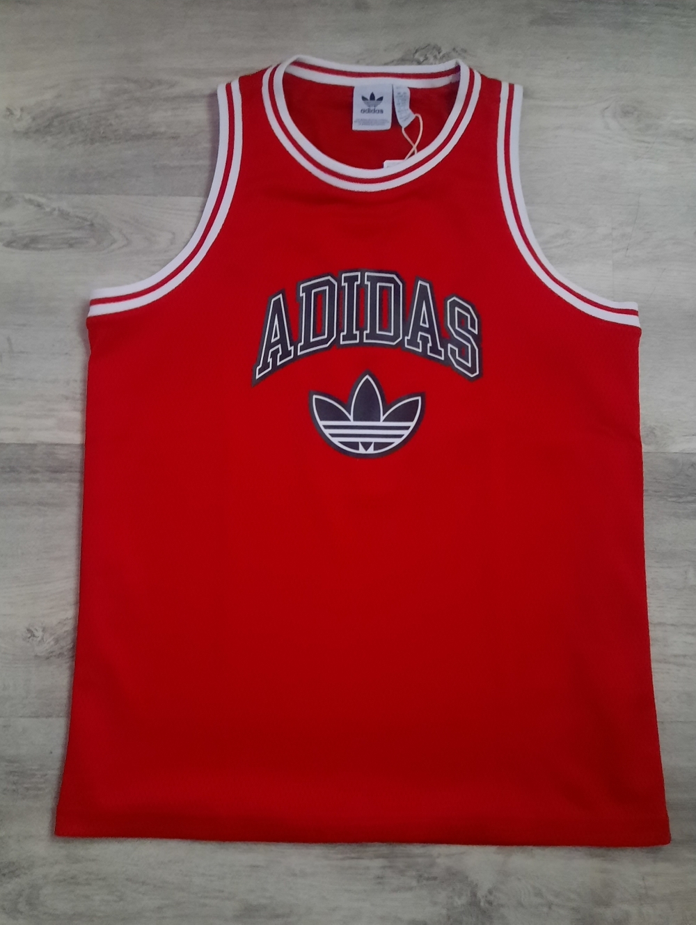 Adidas Red Boys Jersey Tank Top
